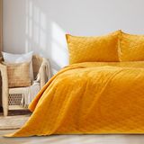 AmeliaHome Velvet sprei, polyester, Laila honinggeel, 170x210 cm