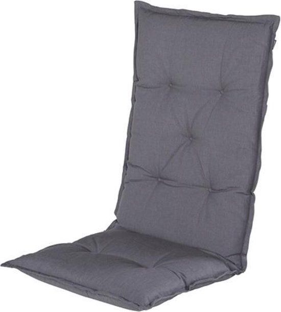 Hartman Havana Grijs Tuinstoelkussen - Hoge Rug - 123x50cm - Effen - Stof