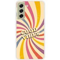 Samsung Galaxy S21 FE Good vibes bedrukt siliconen hoesje