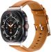 By Qubix Qubix - Premium Leren Bandje - Lichtbruin - Geschikt voor Samsung Galaxy Watch Ultra / Ultra 2 - 47mm