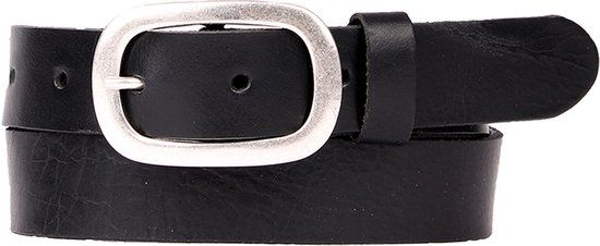 Petrol Industries Riem Dames - Broekriem - Verstelbaar - Leer - Zwart - 85 cm - S