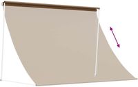 vidaXL Zonnescherm Beige 400 x 150 cm