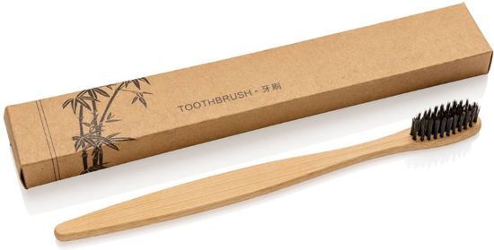 SomnoShop Bamboe tandenborstel met houtskool haren