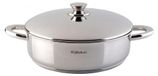 Inox braadpan, 18/10 kwaliteit, diameter 32 cm, inhoud 6,8 liter, met deksel