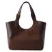 Furla Dora M shopper en suède brun foncé