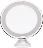 Merkloos / Sans marque Interbosch B.V. LED ring make-up spiegel met zuignap - Zilver - 20 x 22 cm - 5x zoom
