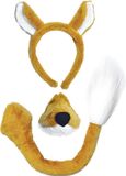 Bristol Novelty Rubies Verkleed set vos met geluid - 3-delig - beige - voor kinderen