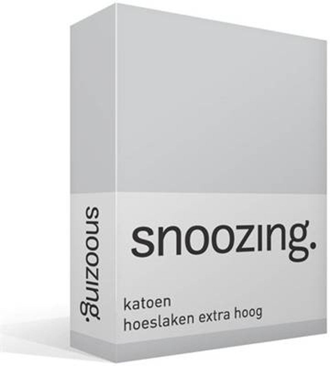 Snoozing Katoen Hoeslaken Eenpersoons 90x200 cm Grijs