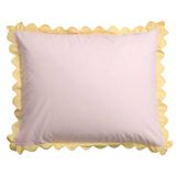 NOUS Living katoenen kussensloop lichtroze - scalloped edge (60x70 cm)