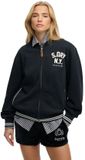 Superdry - Country Club Jersey Bomber - Dames - Hoodies - Katoen/Polyester - Maat XS - Eclipse Navy