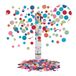 Relaxdays Confetti kanon, 6-8 m effecthoogte, carnaval, verjaardag & bruiloft, papier, party popper 40 cm, gekleurd