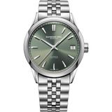 Raymond Weil Freelancer 2741-ST-52001 Horloge - Staal - Zilverkleurig - Groene Wijzerplaat - Ø 40 mm