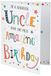 Piccadilly Greetings Moderne verjaardagskaart oom - 8 x 6" - Regal Publishing, groen|grijs|beige|rood