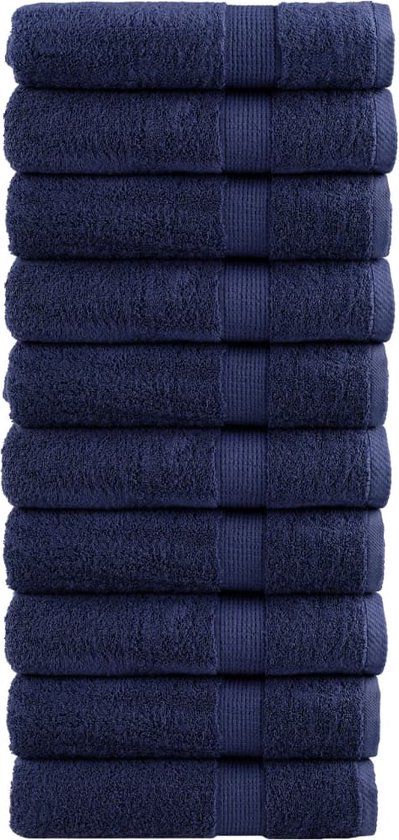 vidaXL Badhanddoeken SOLUND 10 st 600 g/m² 70x140 cm marineblauw