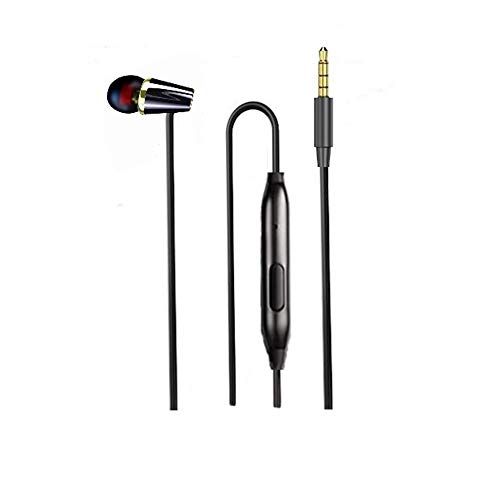 LINHUIPAD Enkele Oortelefoon Één Zijoordopjes met Microfoon Single-Ear Oordopjes Stereo Geluid Versterkte Koord voor iPhone, iPod, iPad, Samsung, Radio