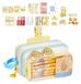Trousse remplie avec 30 pièces de papeterie en forme de fromage