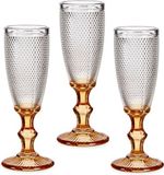 Vivalto Champagneglazen Monaco - 6x stuks - 180 ml - goudkleurige voet