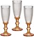 Vivalto Champagneglazen Monaco - 6x stuks - 180 ml - goudkleurige voet