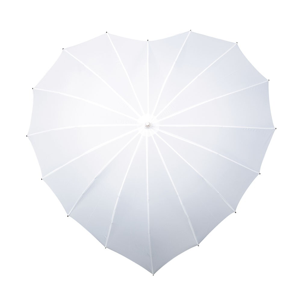 Impliva Heart UV Bescherming Paraplu Ã 110 cm Wit