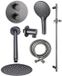 FortiFura Calvi Inbouw Regendoucheset - Rond - Thermostatisch - Geborsteld Gunmetal