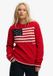 Superdry Athletic Essentials Americana Flag Crewneck Trui Dames Rood Polyester/Katoen