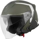 Bogotto H586 BT Illus Zwart Groen Bluetooth Jethelm - Helm