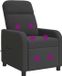 vidaXL Relaxstoel Donkergrijs Bouclé