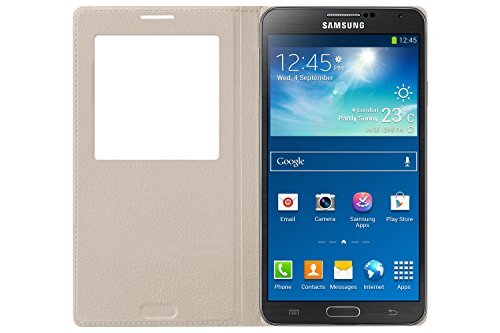 Samsung EF-CN900BU beschermhoes originele S-View Book Cover voor Galaxy Note 3 beige