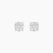 Charlene Boucles D'oreilles Puces Or Blanc Diamant Synthétique