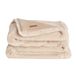 UnHide Marshmallow Deken van imitatiebont - zwaar gewicht, extra zachte deken - gemaakt van gerecyclede materialen - machinewasbaar - queensize (60" x 80") - beige beer