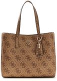 GUESS Meridian II Girlfriend Tote Bag Latte Logo Lichtbruin