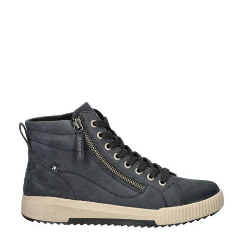 Rieker nubuck sneakers donkerblauw