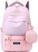 CarryQuest® - Sac d'école Fille - Imperméable - Patchwork - Rose