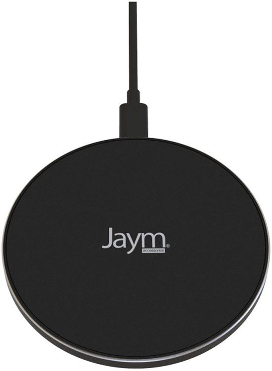 Jaym Qi 15W ultrasnelle inductie draadloze oplader, Zwart
