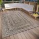 Elle Decoration Jules Tapijt voor binnen en buiten, plat geweven gemêleerd, weerbestendig, uv-bestendig, voor woonkamer, balkon, terras, tuin, crèmezwart, 120 x 170 cm