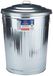 Poubelle à pédale, 75 litres, acier, noir