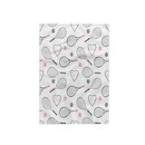 3dRose Tennis Love Patroon Grijze En Roze Handdoek, Veelkleurig, 15 x 22-Inch