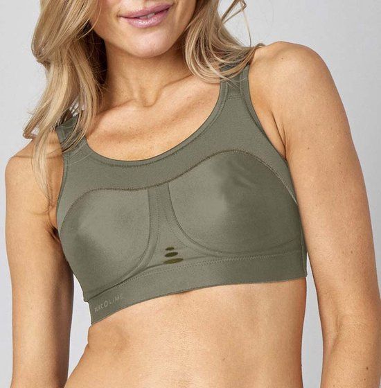 Pure Lime Compressie Sportbeha - Olijf Groen - 75C