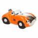 Spaarpot klassieke sportauto cabriolet oranje 15 x 9 x 6 cm keramiek