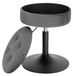 Petit tabouret de bar en cuir de vache avec espace de rangement