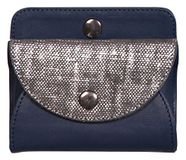 Clairefontaine 410082C - Portemonnee, Blauw Echt Lamsleer Lawrence