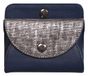 Clairefontaine 410082C - Portemonnee, Blauw Echt Lamsleer Lawrence