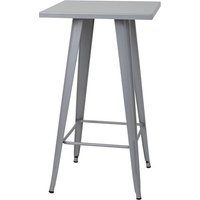 Hoge tafel HWC-A73, bistrotafel bartafel, metaal industrieel ontwerp 105x60x60cm ~ grijs