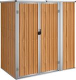 vidaXL Tuinschuur 161x89x161 cm gegalvaniseerd staal bruin