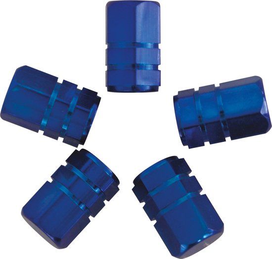 Carpoint Ventieldoppen Zuiger Blauw 5 Stuks