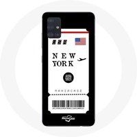Maniacase Etui voor Samsung Galaxy A71 Air ticket New York