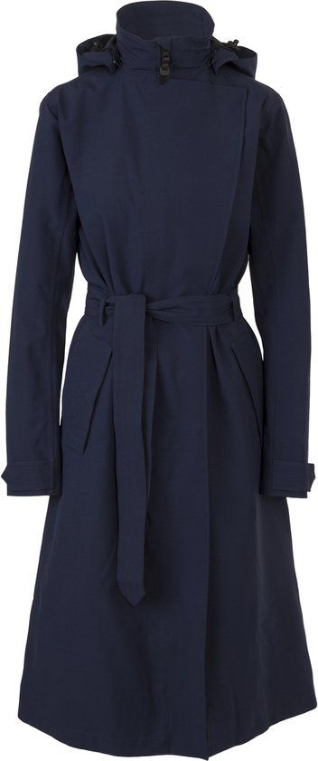 AGU Trench Coat Long Urban Outdoor - Dames regenjas - Blauw - Maat XL