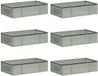 vidaXL Opbergdoos met transparant bovenraam, 6 stuks, 50,4 liter