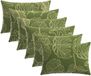 vidaXL - Kussensloop - 6 stuks - Heerlen - Bladontwerp - 50 x 75 cm - Polyester