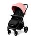 Lichte, ASALVO Lichte, compacte en veilige kinderwagen, tot 22 kg, verstelbare rugleuning, uittrekbare kap, grote mand en elegant design voor het comfort van je baby en rust, iconisch roze